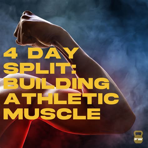 4 day workout split for building athletic muscle - FactoryWeights.co.uk