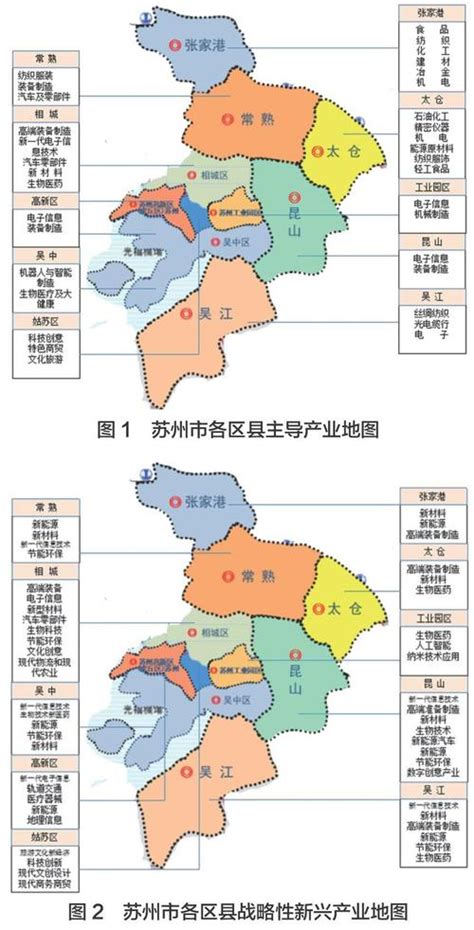 苏州各区产业分布图（2022年苏州市产业布局及产业招商地图分析）