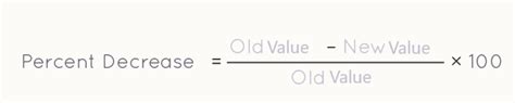 Percent Decrease Formula - How To Calculate And Examples