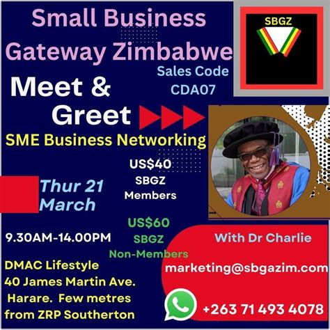 MEET & GREET SME NETWORKING HARARE, DMAC Lifestyle Centre, Harare, 21 ...