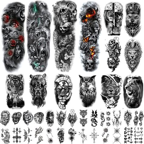 Buy 40Sheets Temporary Tattoos Stickers For Men Women Adults,4 Sheets ...