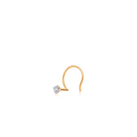 Bold Diamond Nose Pin | 18kt Yellow Gold | Timeless Chic | Diamondtree ...