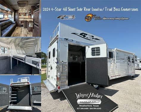 Wayne Hodges Trailers | 2025 4-Star 3H Slant Stock/Combo GN $37,500.00 ...