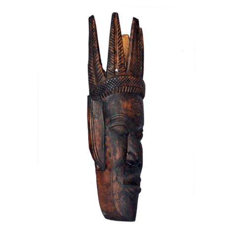 Tribal King Wooden Gambhira Wall Mask — TVAMI