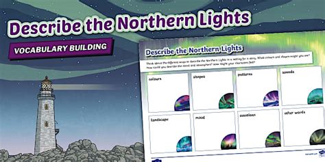 My Northern Lights Story Adjectives Worksheet - KS2