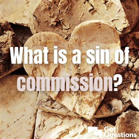 What is a sin of commission? | GotQuestions.org