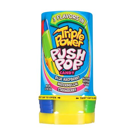 Push Pop Triple Power Candy | Push pop candy, Push pops, Hard candy ...