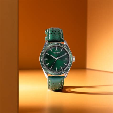 Buy Online Sonata Poze Quartz Analog Green Dial Green Colour Leather ...