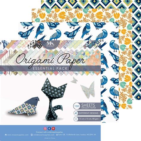 Origami Paper Set - 120 Sheets - Traditional Japanese Folding Papers ...