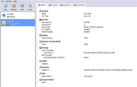 Image result for VirtualBox Main Interface