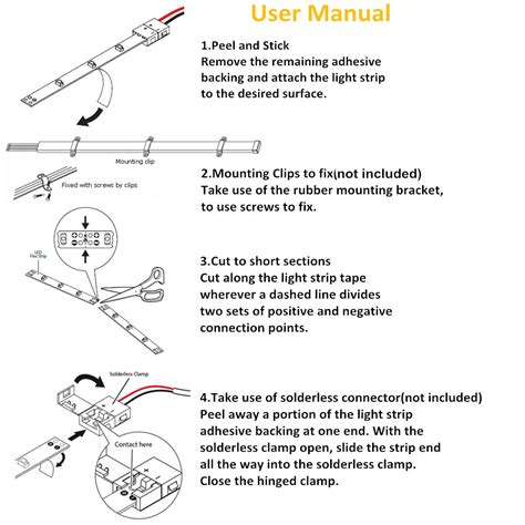 Color Step by Step Instructions LED Lights 的图像结果
