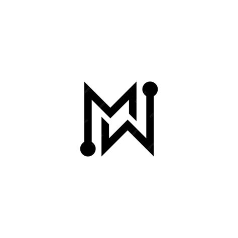 Premium Vector | Mw logo design