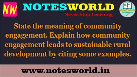 State the meaning of community engagement. Explain how community ...