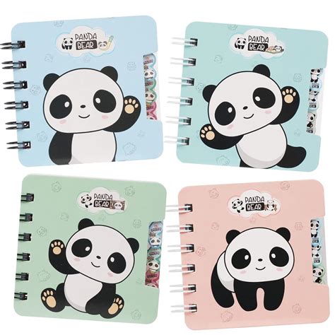 Aifieego Hello Panda Bear Gifts, Small spiral notebooks bulk,Kawaii zoo ...