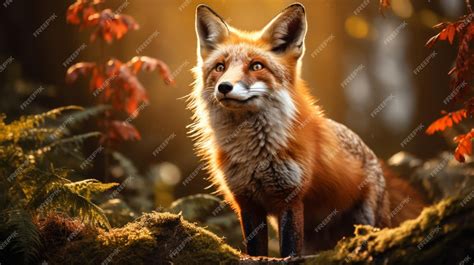 Premium Photo | Red fox in the forest detailed and vivid wildlife view