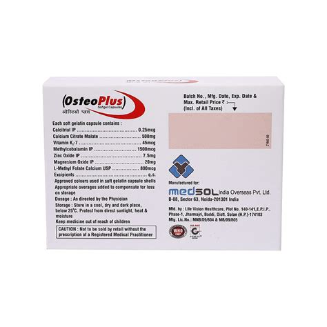 Osteo Plus Capsule 10's Price, Uses, Side Effects, Composition - Apollo ...