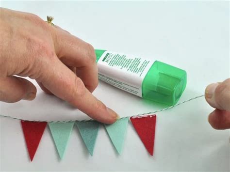 Handmade Holiday Card With Colorful Felt Pennants | HGTV