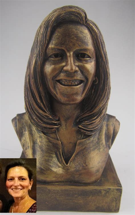 A plaster portrait bust of a man