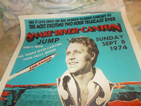 EVEL KNIEVEL SNAKE-RIVER- CANYON JUMP 1974 POSTER | #4644895676