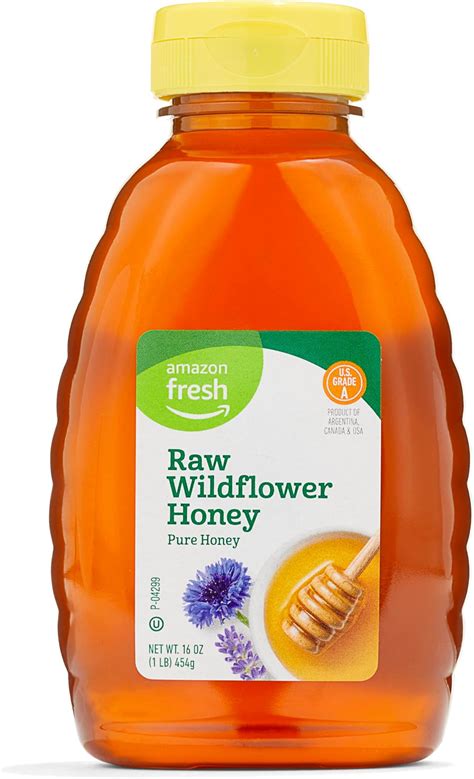 Amazon.com : Amazon Fresh, Raw Wildflower Honey, 16 Oz : Grocery ...