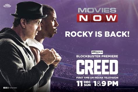 Rocky is back with Creed premiere on Movies NOW | 1 Indian Television ...