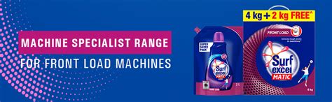 Surf Excel Matic Front Load Liquid Detergent 6L Refill, Designed For ...