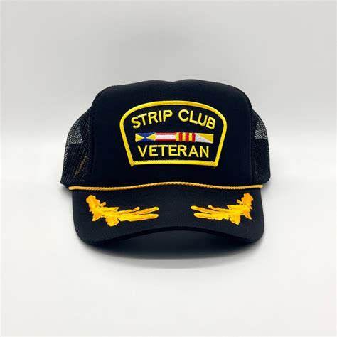 Strip Club Veteran Hat Vintage Retro 2-tone Black Gold - Etsy Canada