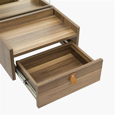 Buy Claire Contemporary Walnut Compressed Wood Console With Mirror from ...