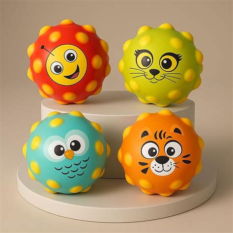 Buy Graphene Bouncing Moon Ball Soft Rubber 3D Pop Cartoon Animal ...