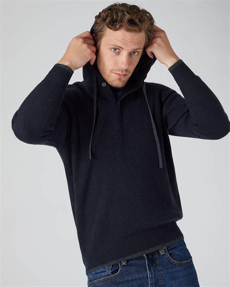 Cashmere Hoodie Men | N.Peal UK