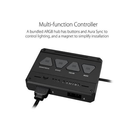 Buy ASUS TUF Gaming TF120 120MM ARGB Cabinet Fans (White) (Triple Pack ...