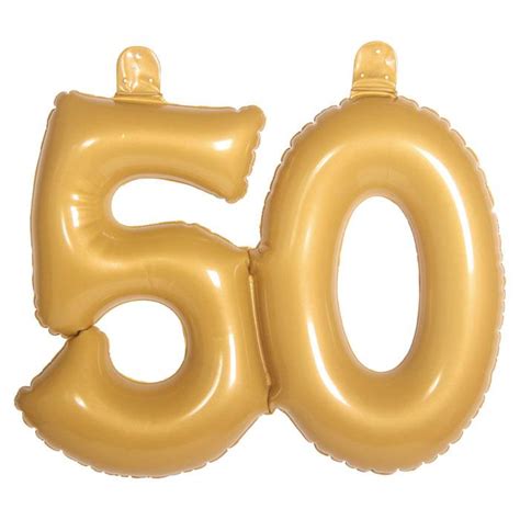Folieballon 50e verjaardag in goud 38cm | Party.nl