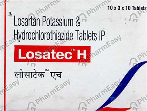 Losatec H Strip Of 10 Tablets: Uses, Side Effects, Price & Dosage ...