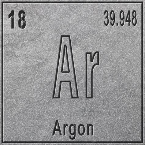 Premium Photo | Argon chemical element, sign with atomic number and ...