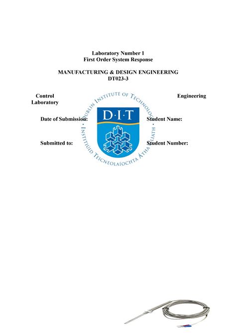 Image result for Control Systems N6 First Order System Response