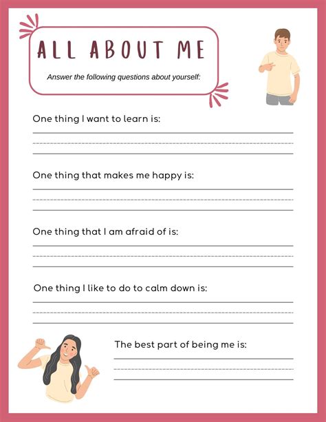 All About Me Questions For Preschoolers