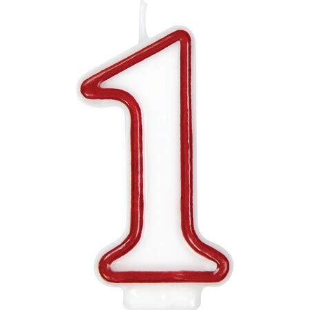 Creative Converting No. 1 Candle, 1.25x3, 6PK 080097033 | Zoro