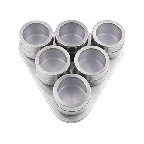Buy Lavi Stainless Steel Magnetic Spice Rack 6 Tins with Magnetic ...
