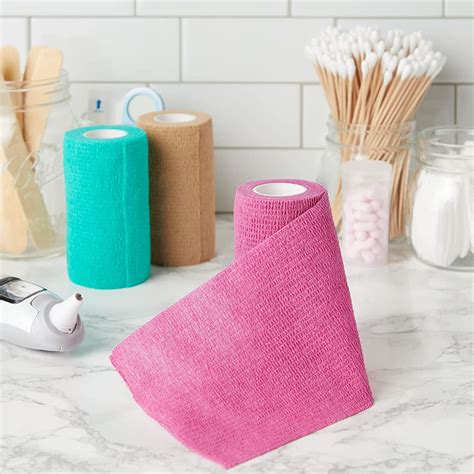 Buy MoonSun 4 inch x 5 Yards Self Adhesive Bandage Wraps, 12 Rolls ...