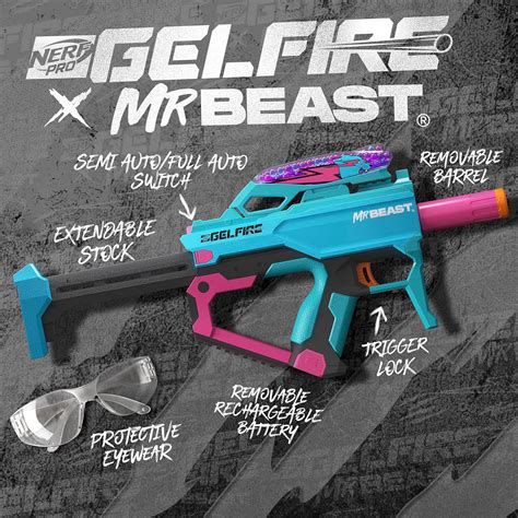 Buy Nerf Pro Gelfire X MrBeast Full Auto Blaster & 20,000 Gelfire ...