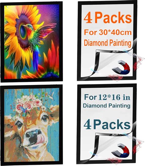 Amazon.com: Isshrimp 4 Pack Diamond Painting Frames,12x16 Inch/30x40cm ...