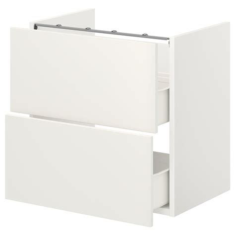 ENHET base cb f washbasin w 2 drawers, white, 60x42x60 cm (235/8x161 ...
