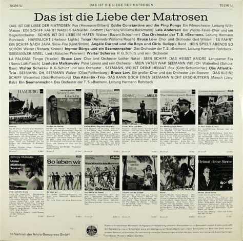 Das ist die Liebe der Matrosen – Bertelsmann Vinyl Collection