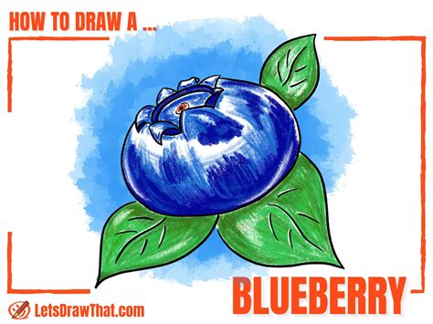 How to Draw a Blueberry - Easy Blueberry Drawing