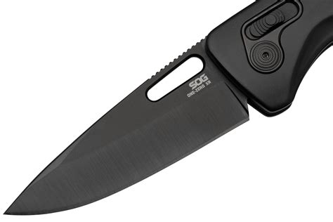 SOG One-Zero XR Black Aluminum, Black Chrome 12-73-03-57 pocket knife ...
