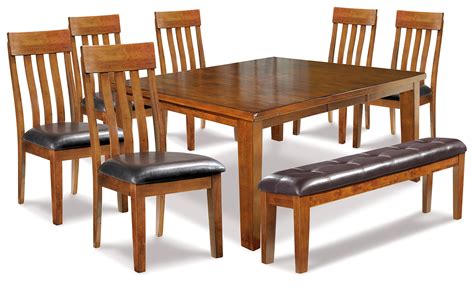 Ralene Dining Table and 6 Chairs and Bench – Ashley Homestore Furniture ...