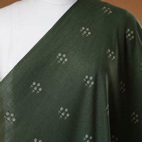 Green Prewashed Cotton Jacquard Fabric