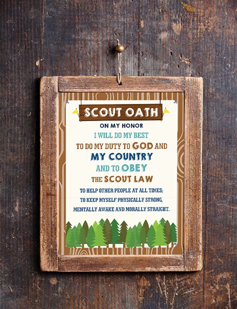 Scout Oath And Law Printable