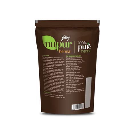 Godrej Nupur 100 % Pure Henna Hair Colour / Mehendi : 200 g – Prithvi ...