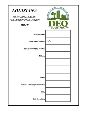 LA LDEQ Municipal Water Pollution Prevention - Fill and Sign Printable ...